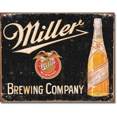 Enseigne Miller en métal  / Vintage